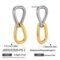 KIKA Classic Geometric Drop Earrings PVD Plated Stainless Steel 316L