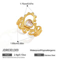 Kika Star Heart Zircon Hollow Open Rings