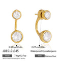 KIKA Detachable Zircon Stud Earrings  PVD Plated Stainless Steel 316L