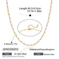 KIKA Elegant Imitation Pearl Necklace Minimalist 18K Gold PVD Plated Stainless Steel 316L