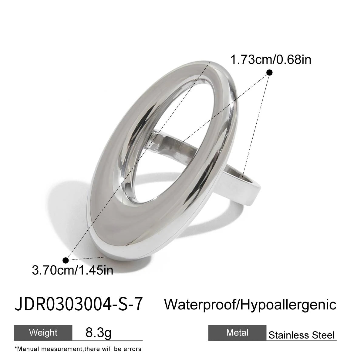 Smooth Hollow Elliptical Ring