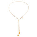 Water Droplet Pendant With Adjustable Y-Shaped Chain Tassel Necklace