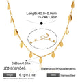 KIKA Classic Leaf Pendant Necklace For Women Waterproof 18K Gold PVD Plated Stainless Steel Neckace Fashion Jewelry Gift