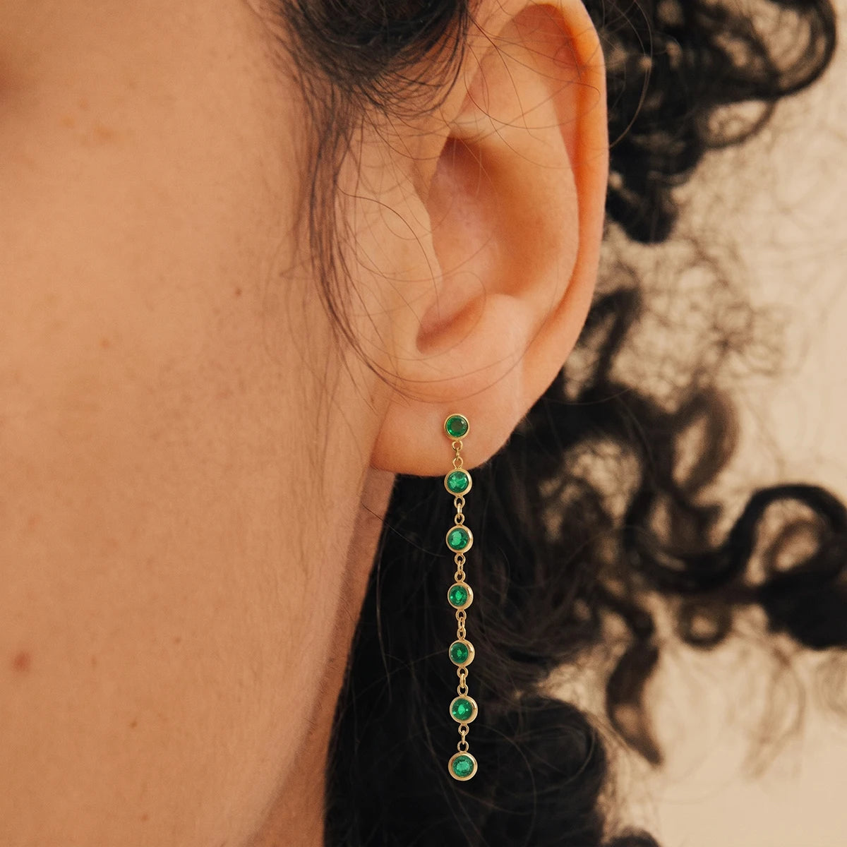 Kika Multicolor Geometric Zircon Drop Earrings