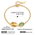 Kika Elegant Geometric Glass Stone Bracelet 18K Gold PVD Plated Stainless Steel 316L