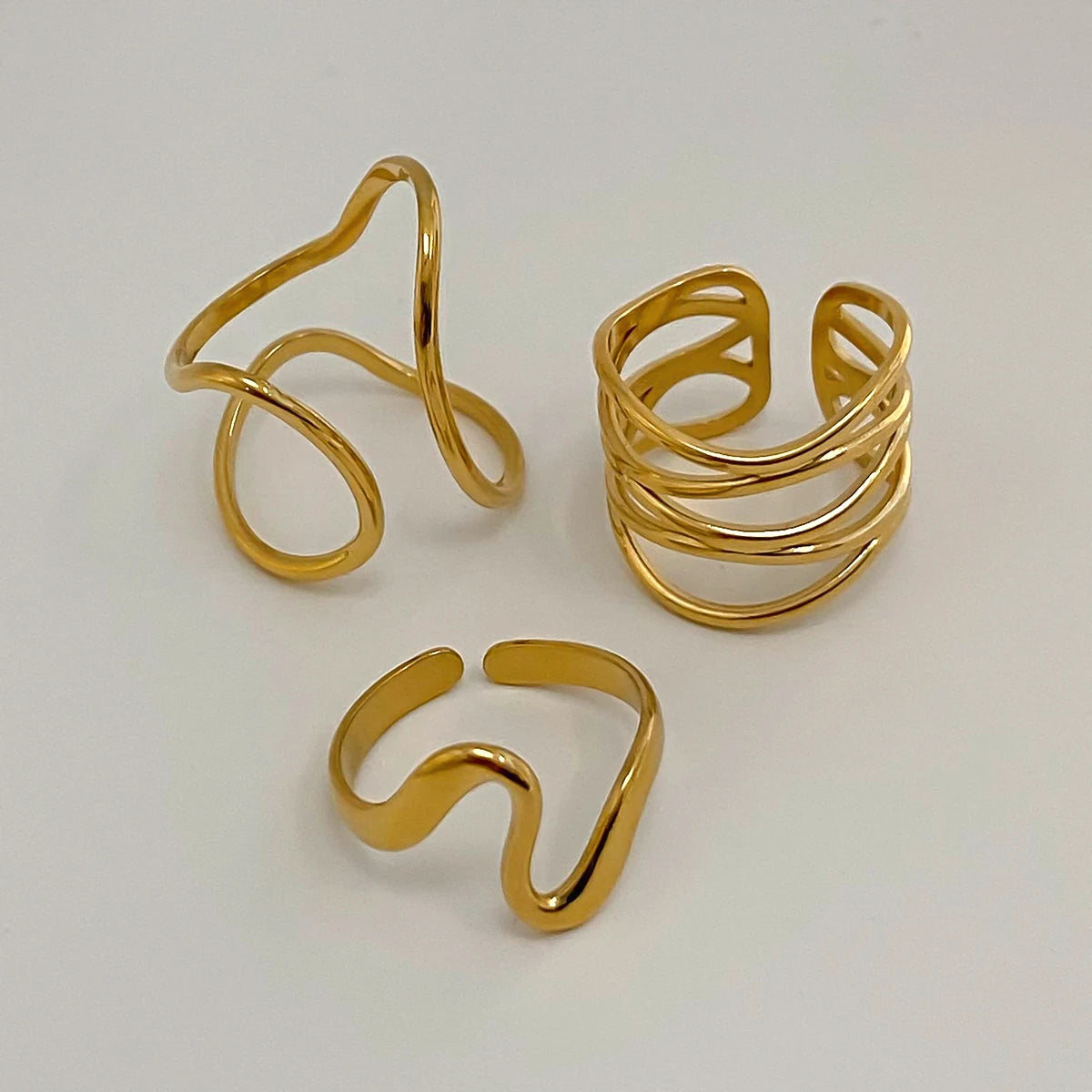 Organically Shaped Stacking Rings Hollow Irregular