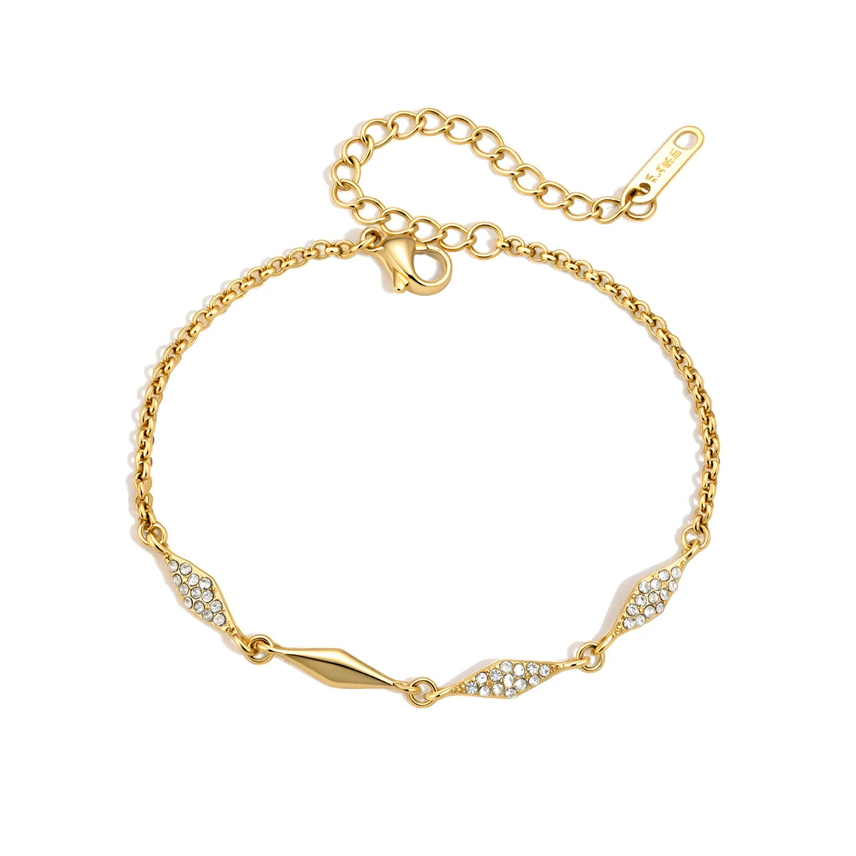 Kika Delicate Geometric White Rhinestones Bracelet