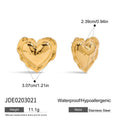Hammer Pattern Fat Drum Heart Ear Studs