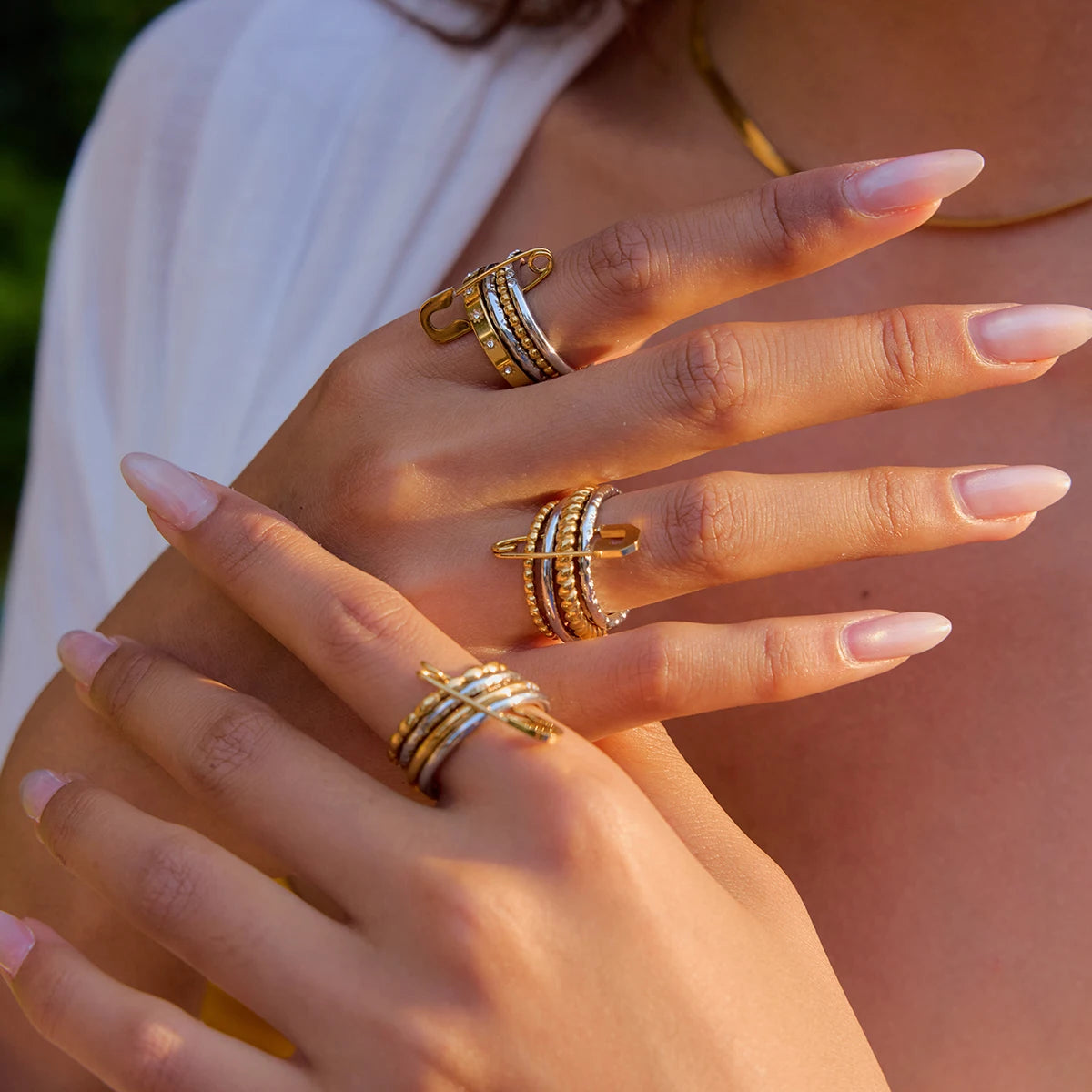 Kika Simple Classic 18K Gold Color Plated Stainless Steel