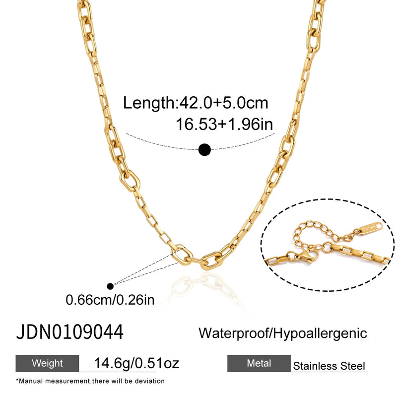 KIKA Classic Mixed Color Chain Necklace For Women Minimalist 18K Gold PVD Plated Stainless Steel Necklace Fashion Jewelry Gift