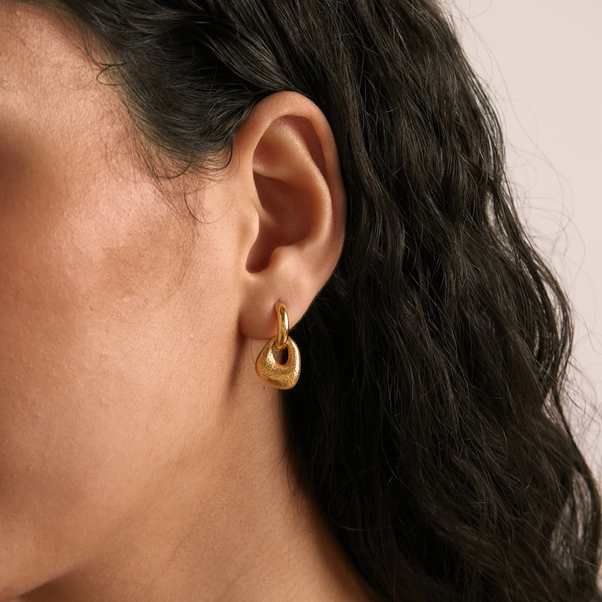 Kika Classic Geometric Drop Earrings 18K Gold PVD Plated Stainless Steel 316L