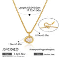 Kika Water Drop Zircon Pendant Necklace 18K Gold PVD Plated Stainless Steel 316L