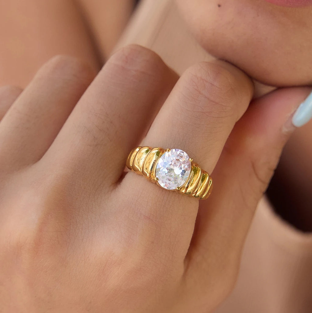 Kika CZ Personalized Zircon Ring