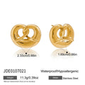 Large Pretzel Heart-Shape Earrings
