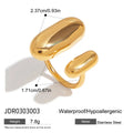 Two Color Geometric Double Layer Ring Stainless Steel Waterproof
