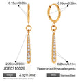 Kika White Rhinestone Droplet Pendant Earrings