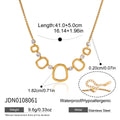 KIKA Round Zircon Hollow Pendant Necklace For Women Minimalist 18K Gold PVD Plated Stainless Steel Necklace Fashion Jewelry