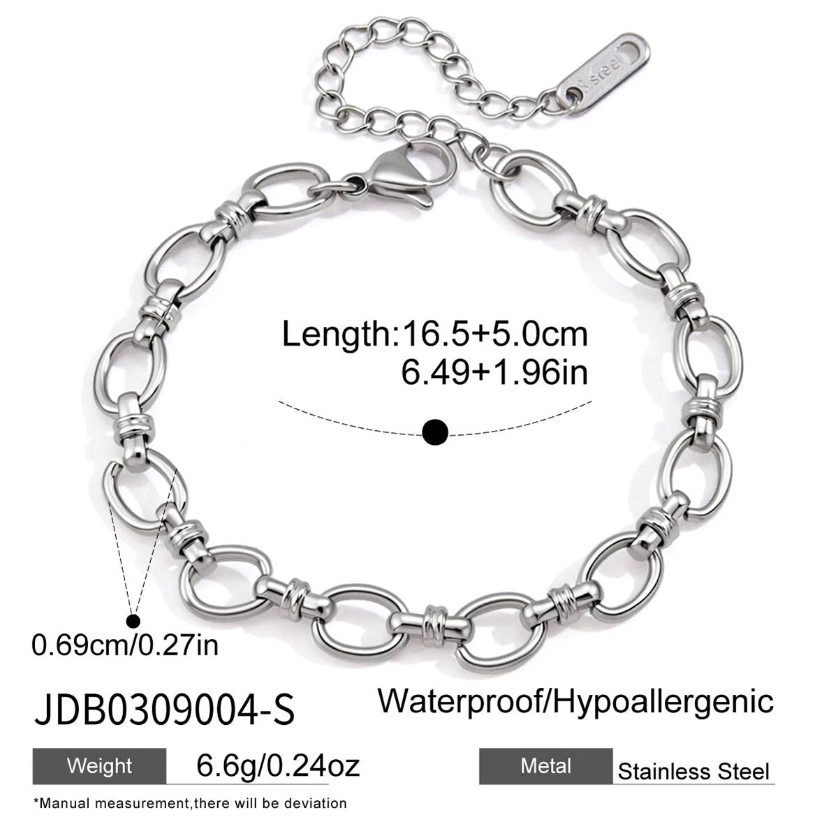 KIKA Minimalist Chain Bracelet  Stainless Steel 316L Bracelet