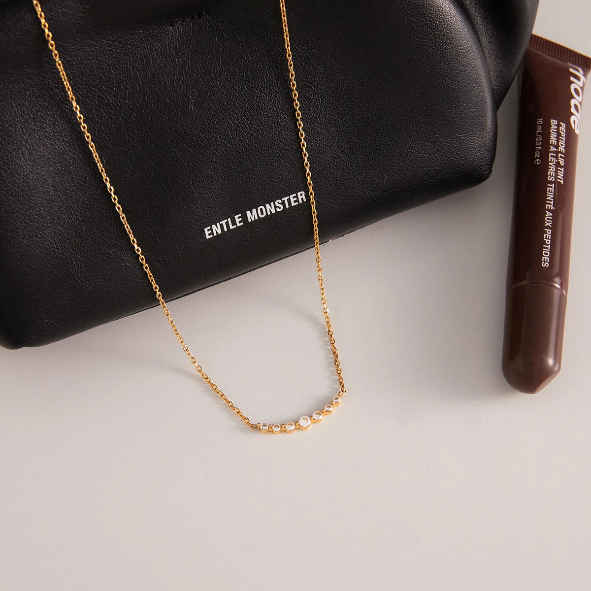Kika White Water Droplet Zircon Necklace