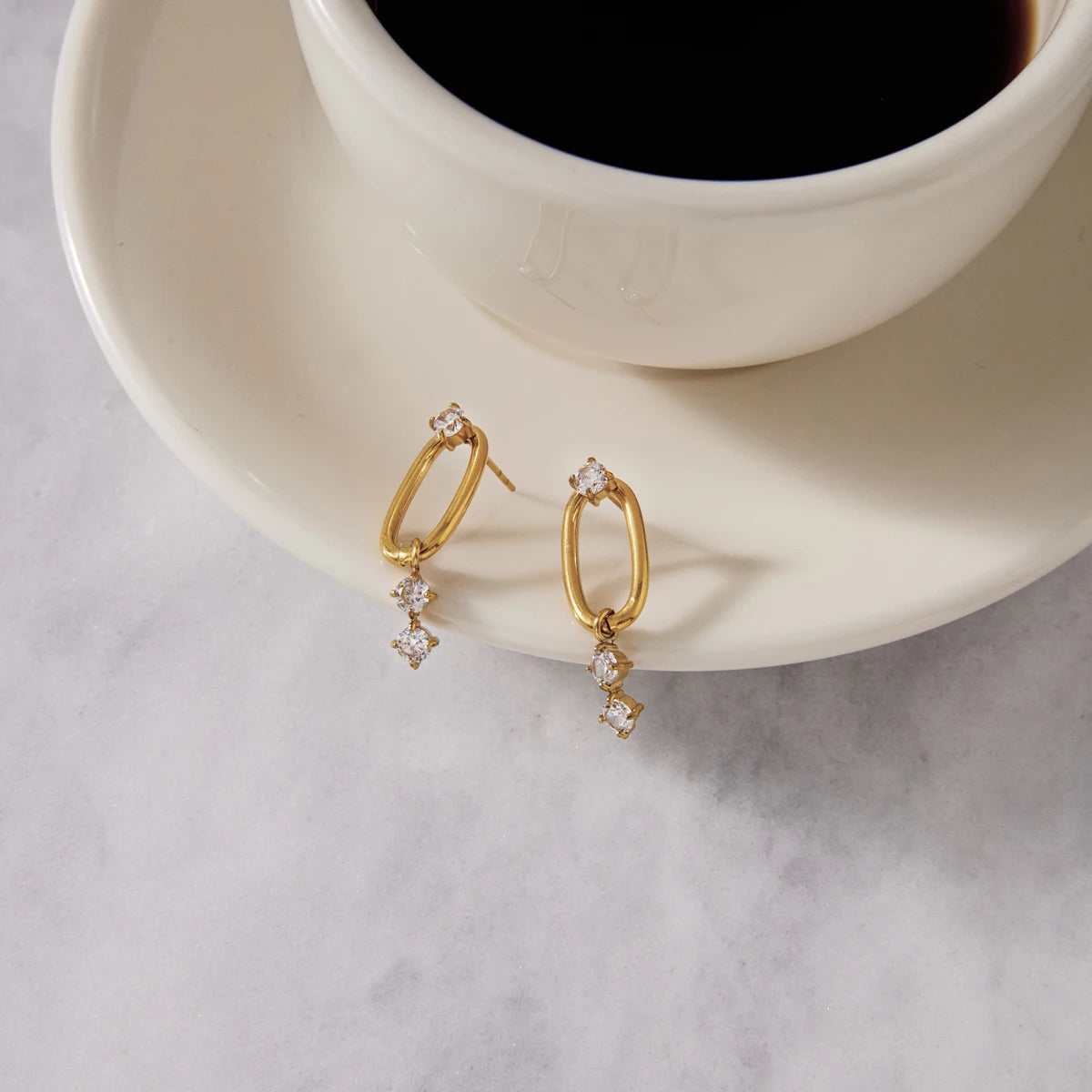 KIKA PVD Plated Stainless Steel Earrings Fashion Jewelry