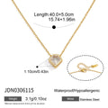 KIKA Classic Geometric Zircon Pendant Necklace PVD Gold Plated Stainless Steel 316L