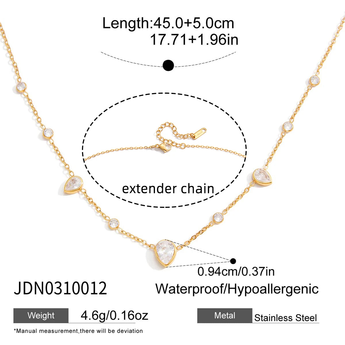 kika White Rhinestone Friendship Hand Shape Round Hollow Out Necklace