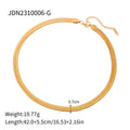 Kika Minimalist Stainless Steel Flat Snake Chain Necklace
