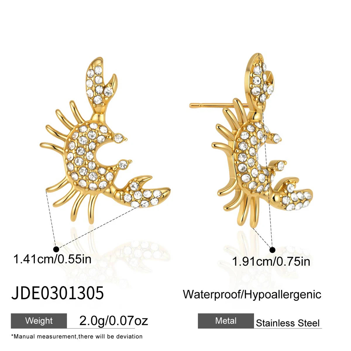 Kika Delicate Designer Style Crab O-Chain Necklace