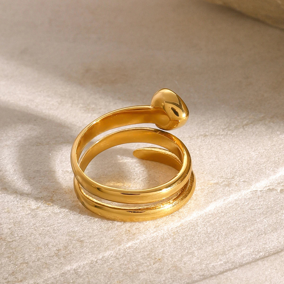 Kika Fashion Love Stacked Ring Zircon Love Line Ring