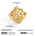 KIKA Minimalist Hollow Mesh Rings PVD Plated Stainless Steel 316L