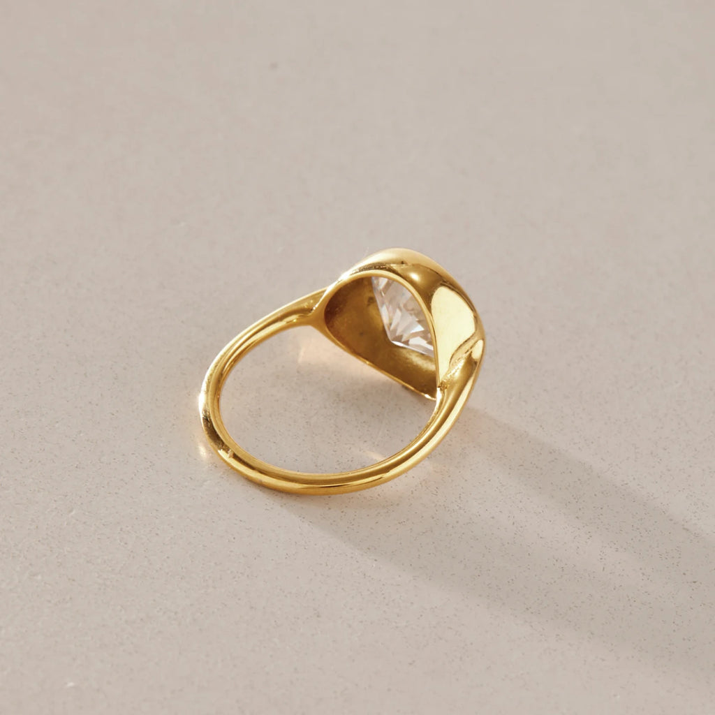 KIKA Classic Star Shape Zircon Rings For Women Minimalist 18K Gold PVD Plated Stainless Steel Rings Party Fashion Jewelry Gift