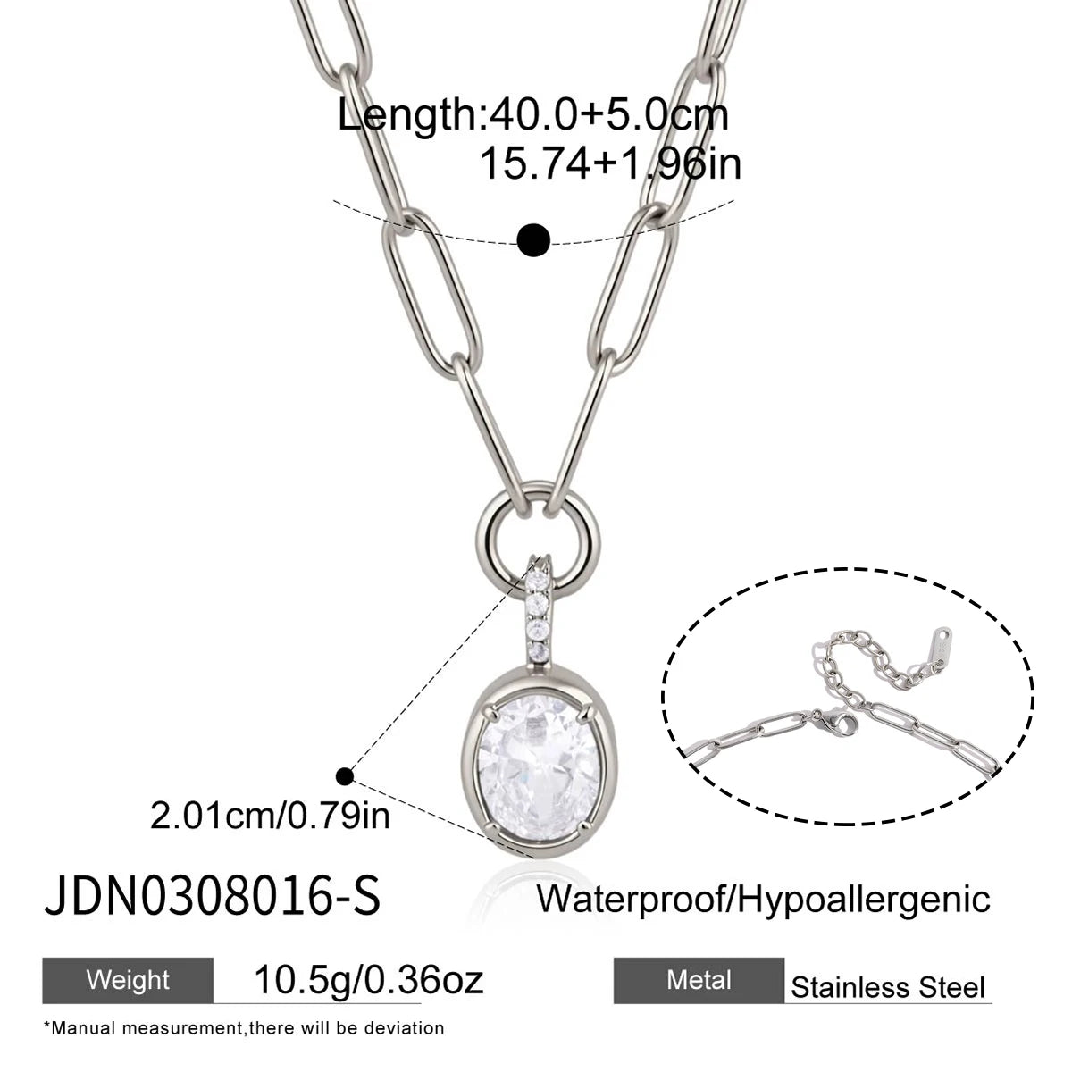 Kika Delicate Geometric Round Heart Zircon Pendant Necklace