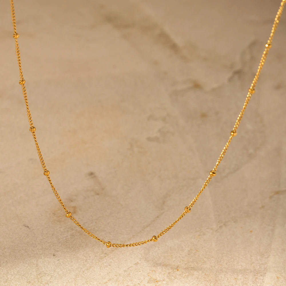 Kika Fashion Trend 18k Gold Color Plated Stainless Steel Heart-Shaped Pendant Necklace Natural Stone Colored Bracelet