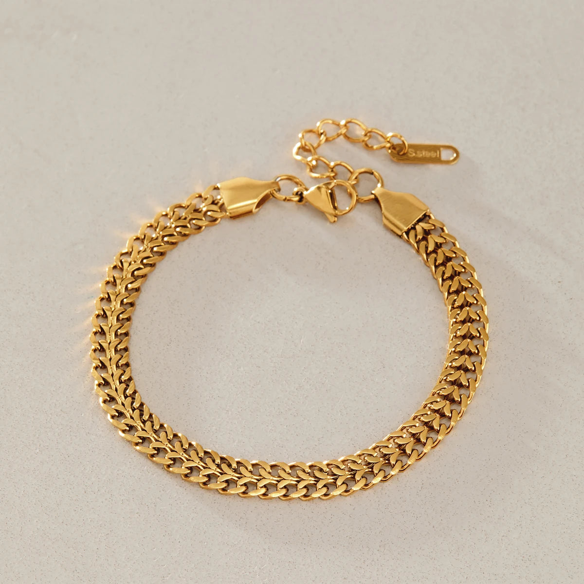 KIKA Classic Chain Bracelet For Women Minimalist 18K Gold PVD Plated Stainless Steel Bracelet Simple Fashion Jewelry Gift