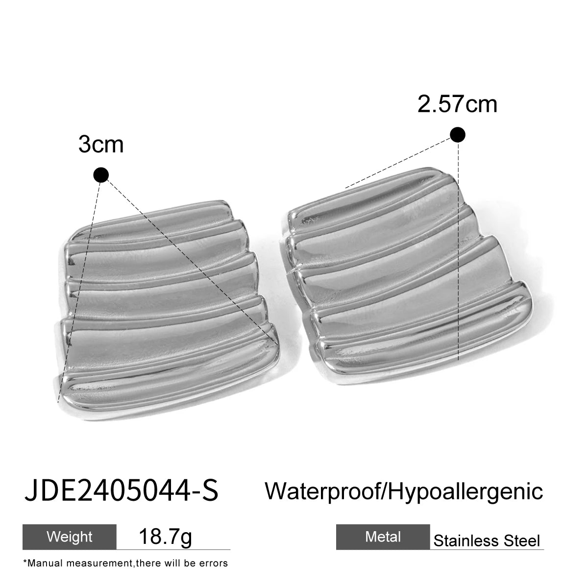 KIKA Stainless Steel 316L PVD Plated Statement Earrings
