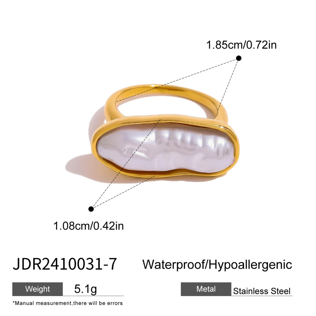 Irregular Pearl Ring Stackable