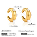 KIKA Elegant Imitation Pearl Non-piercing Ear Clips For Women 18K Gold PVD Plated Stainless Steel Earrings Fashion Jewelry