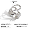 KIKA New Design Stainless Steel Creative Geometric Hollow Open Ring for Women Statement Metal Rust Proof Minimalist Jewelry