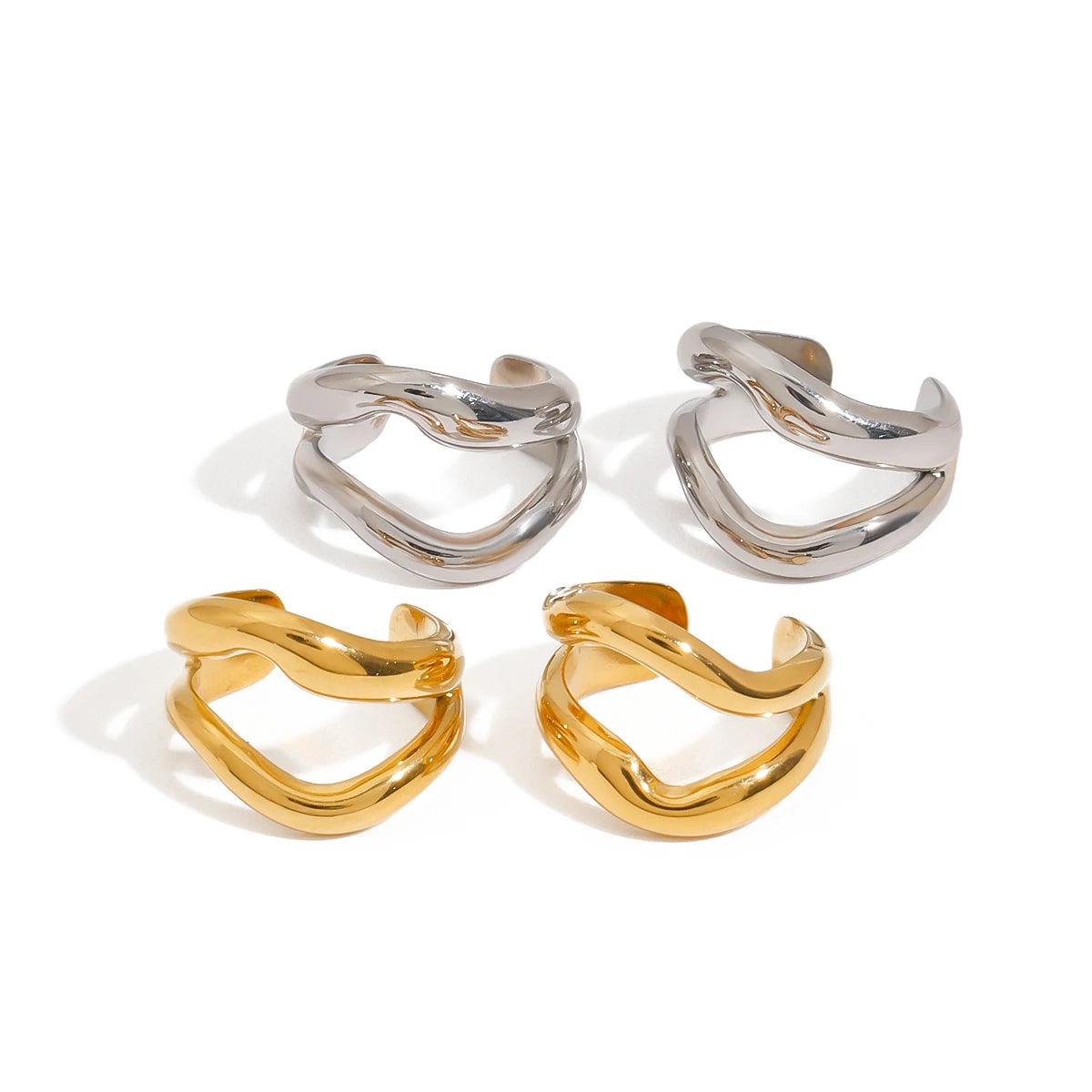 Earring Line Hollow  Stainless Steel Stackable