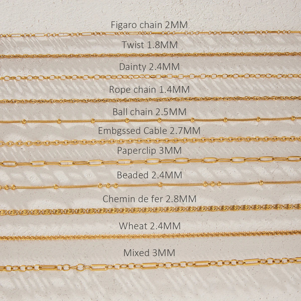 KIKA Minimalist Chain Necklace PVD Plated Stainless Steel 316L