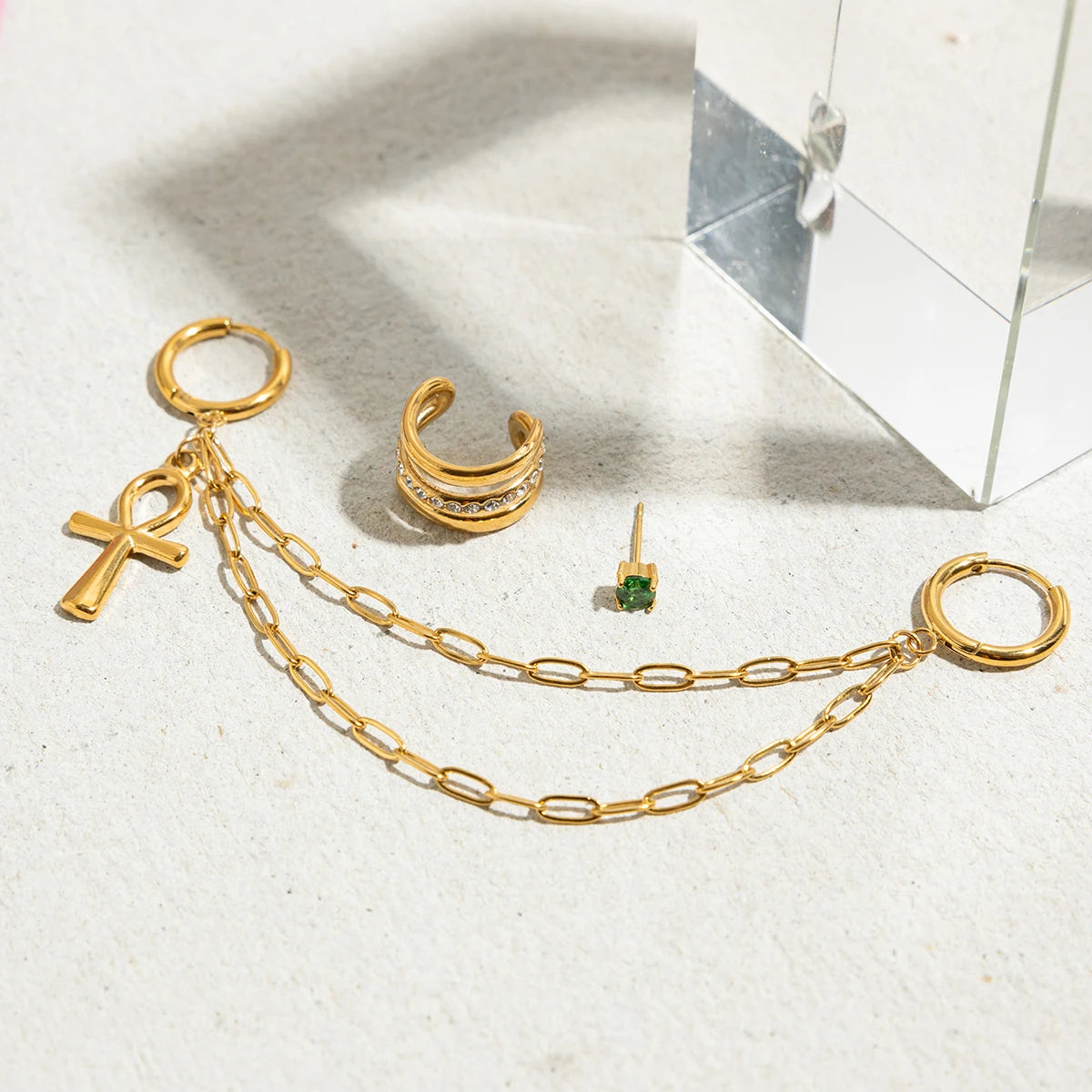 Smooth Cross Earrings
