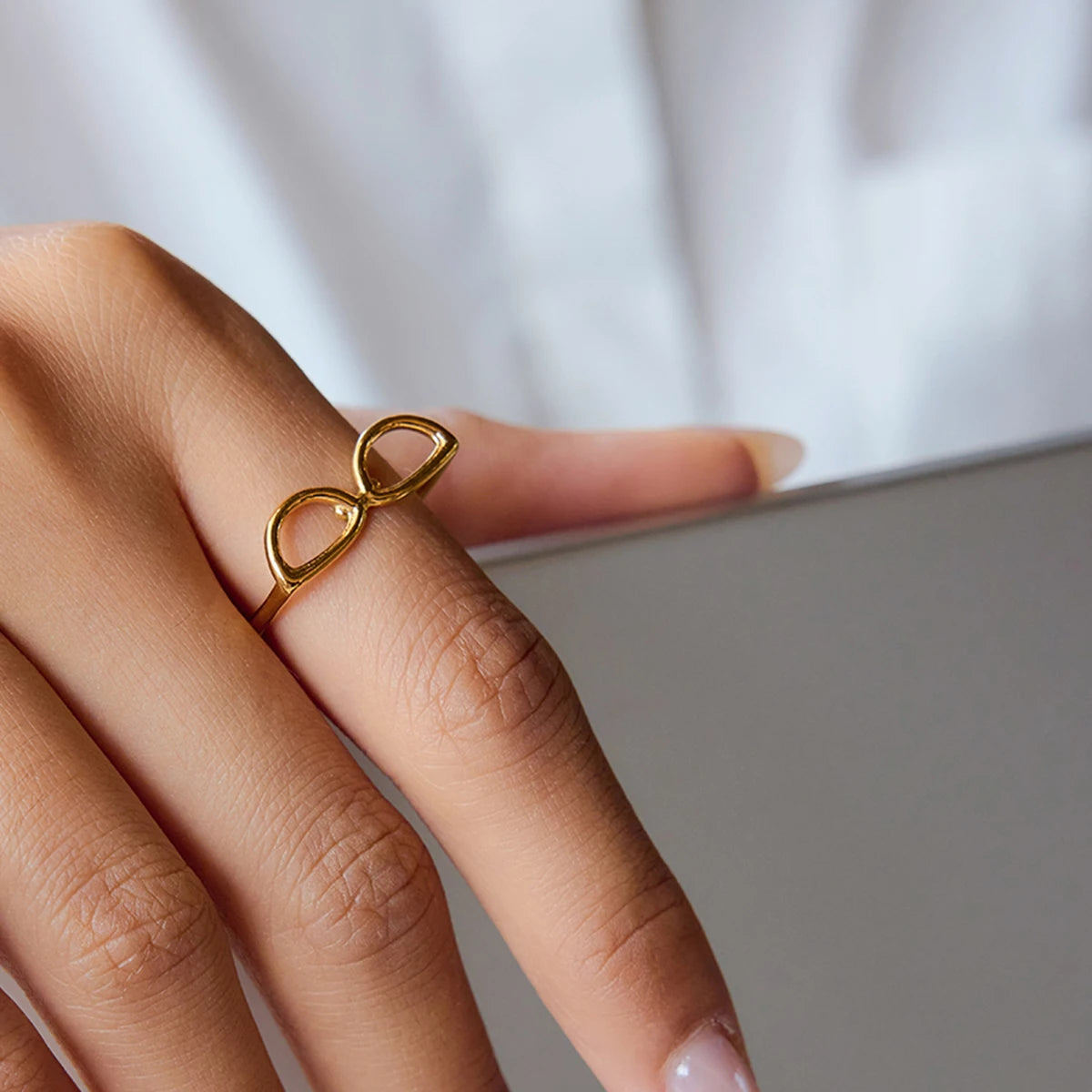 Kika Summer 18K Gold Color Plated Stainless Steel Sunglasses Rings