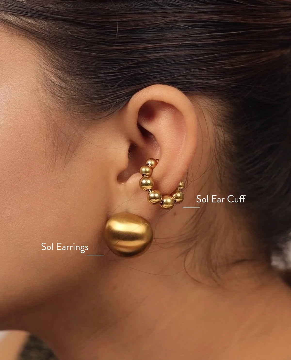 Stainless Steel  Tome Triple Ear Cuff