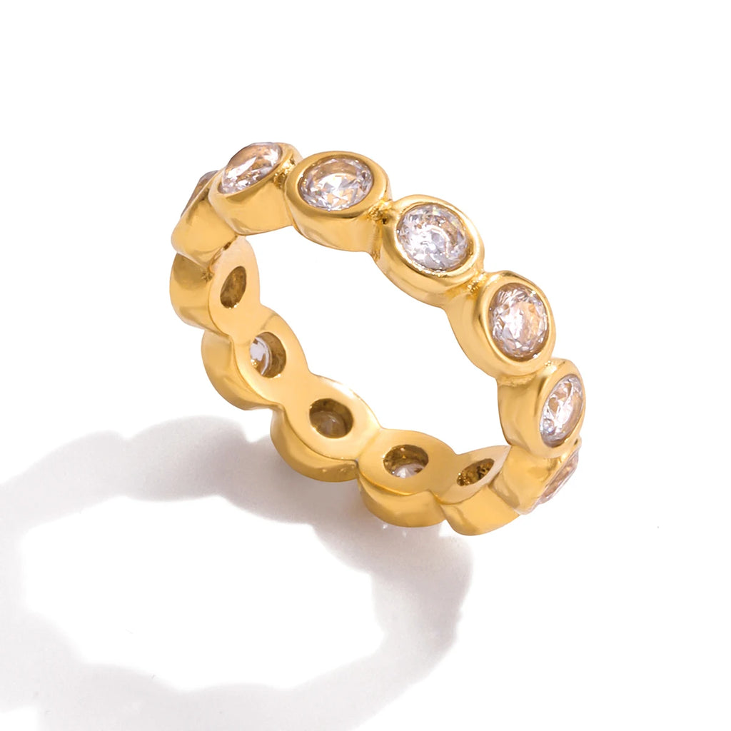 Water Drop shaped Sparkling Ring