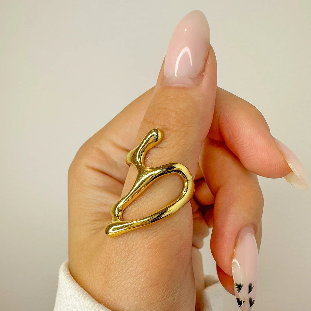 Minimalist Line Ring Stackable Hollow Ring