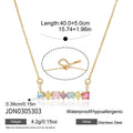 KIKA Multicolor Geometric Zircon Pendant Necklace  PVD Plated Stainless Steel Necklace 316L