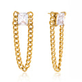 Kika Big Square Zircon Earring