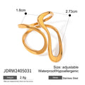 KIKA Irregular Stacking Rings Stainless Steel 316L PVD Plated