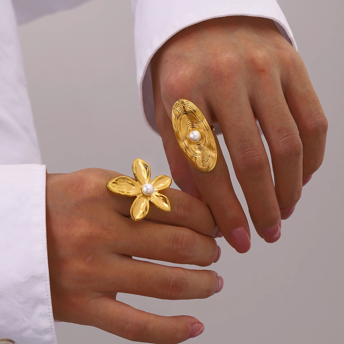 KIKA Vintage Open Rings For Women Men Punk Fashion New Gold Silver Color Geometric Knuckle Ring Sets