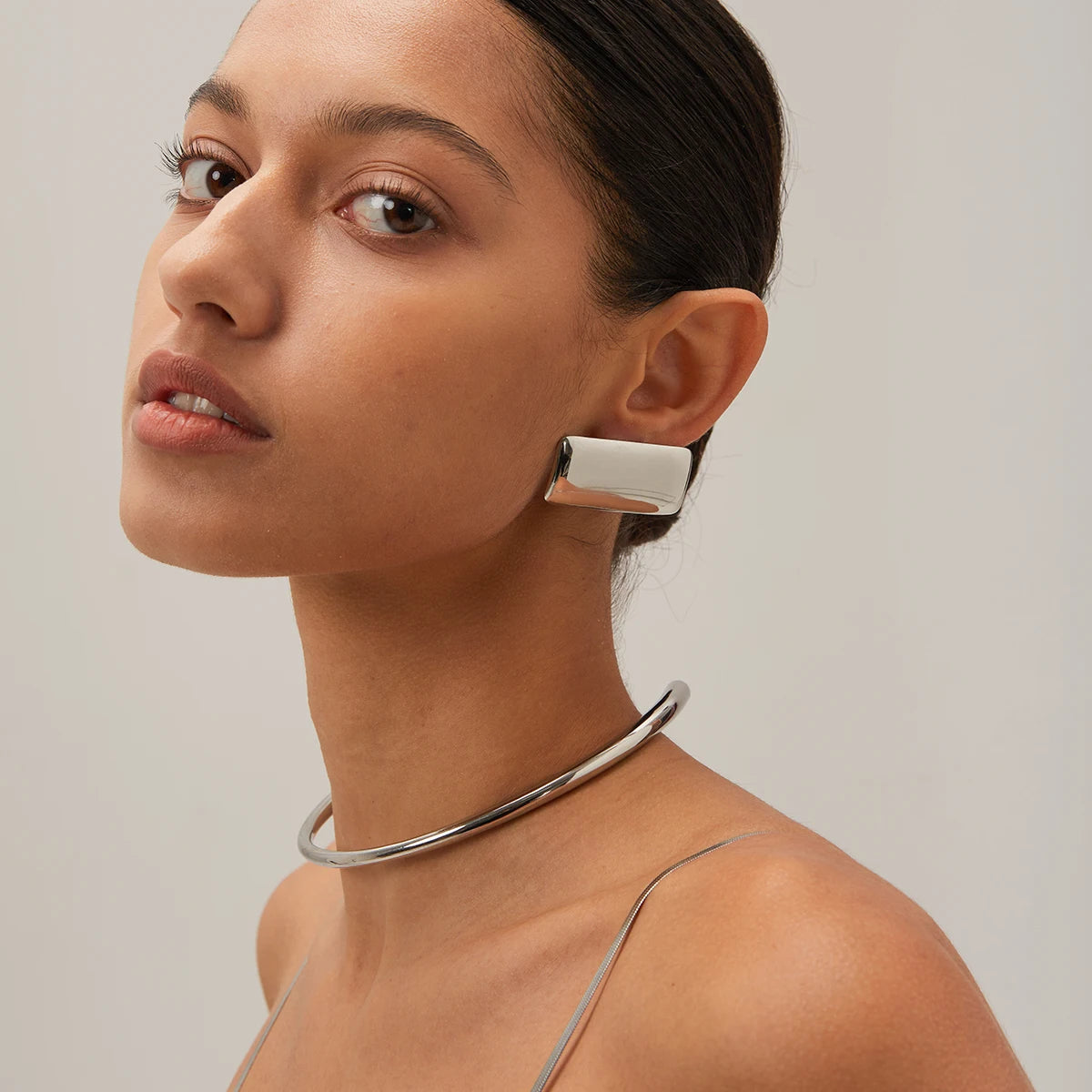 KIKA Stainless Steel 316L Rectangular Glossy Earrings High Quality Minimalist